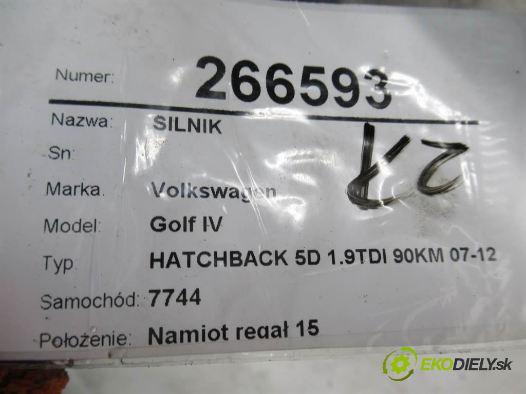 Volkswagen Golf IV  1998  HATCHBACK 5D 1.9TDI 90KM 07-12 1900 Motor AGR (Motory (kompletné))