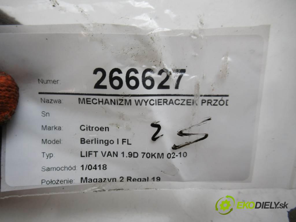 Citroen Berlingo I FL  2004 51 kW LIFT VAN 1.9D 70KM 02-10 1900 Mechanizmus stieračov predný 470146 (Motorčeky stieračov predné)