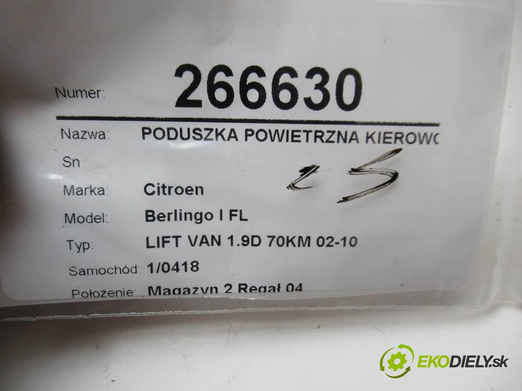 Citroen Berlingo I FL  2004 51 kW LIFT VAN 1.9D 70KM 02-10 1900 AirBag - volantu  (Airbagy)
