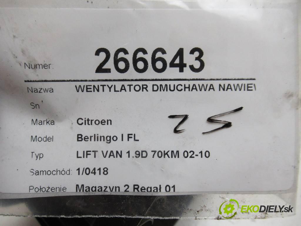 Citroen Berlingo I FL  2004 51 kW LIFT VAN 1.9D 70KM 02-10 1900 Ventilátor ventilátor kúrenia 030666P (Ventilátory kúrenia)