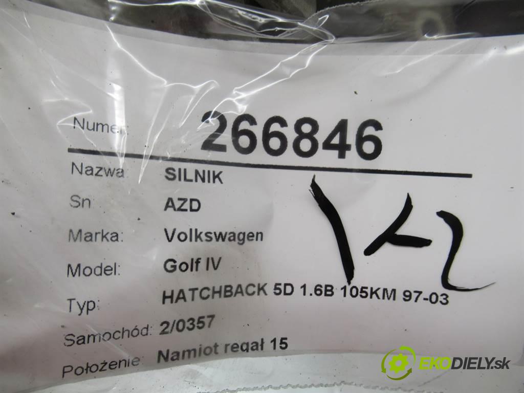 Volkswagen Golf IV  2002 77 kW HATCHBACK 5D 1.6B 105KM 97-03 1600 Motor AZD (Motory (kompletné))