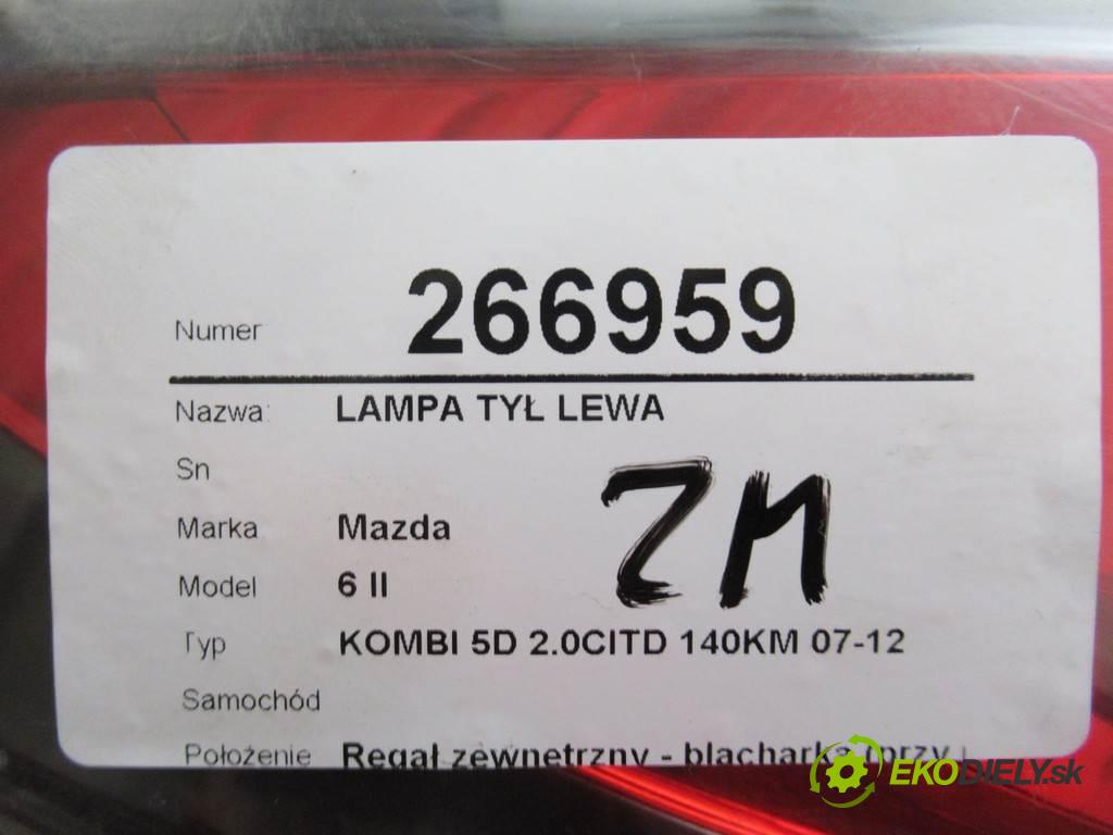 Mazda 6 II    KOMBI 5D 2.0CITD 140KM 07-12  Svetlo zad ľavá strana GS2A-51150 (Ostatné)