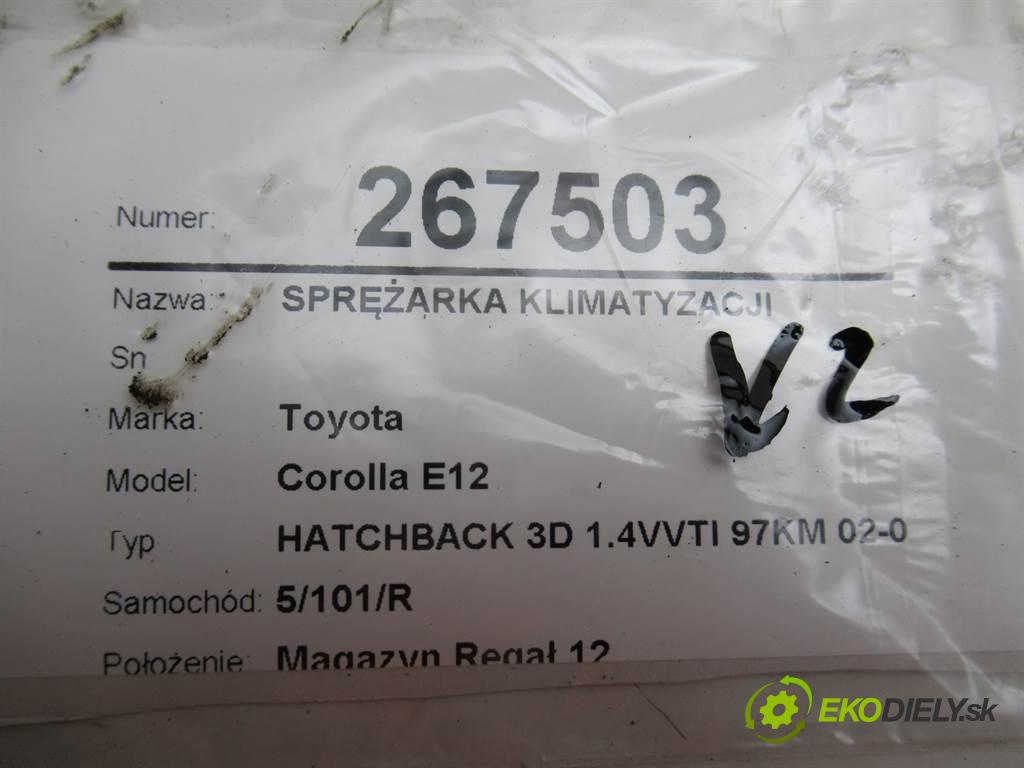 Toyota Corolla E12  2002 97KM HATCHBACK 3D 1.4VVTI 97KM 02-07 1400 kompresor klimatizace 447220-6361 (Kompresory)