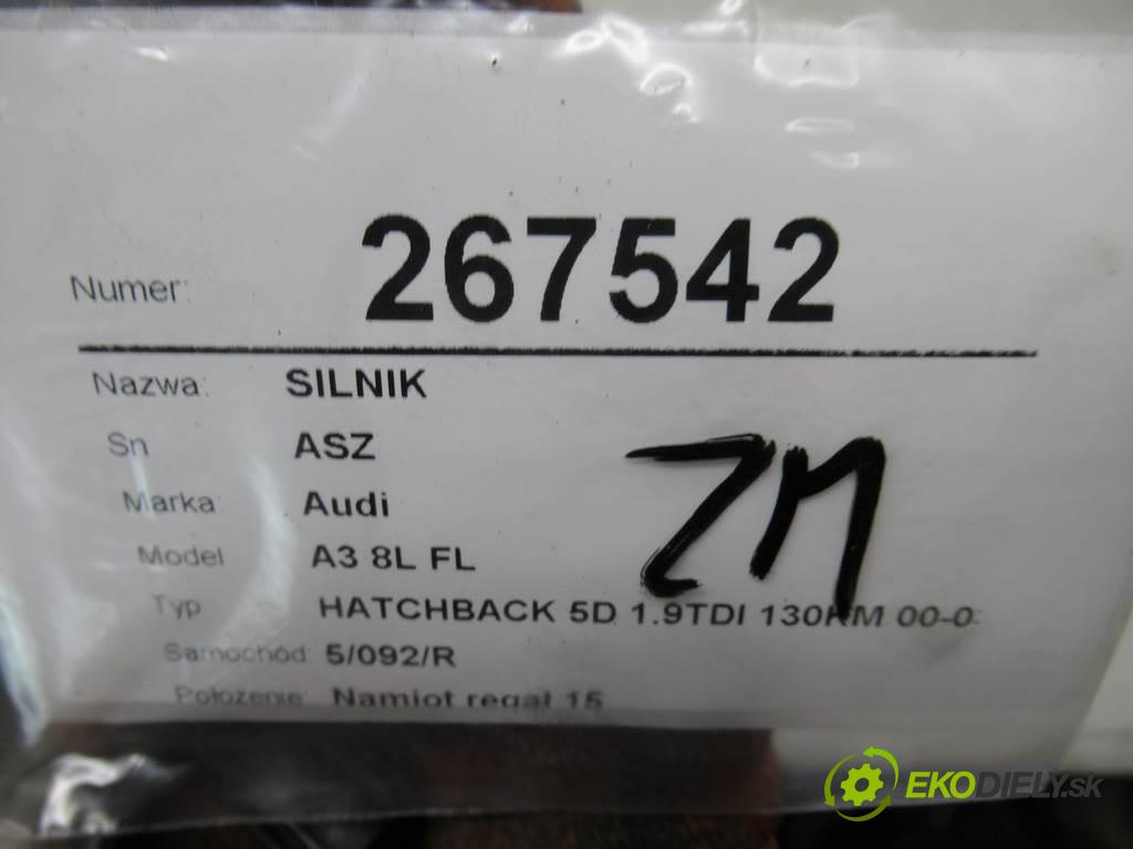 Audi A3 8L FL  2001 96 kW HATCHBACK 5D 1.9TDI 130KM 00-03 1900 motor ASZ (Motory (kompletní))