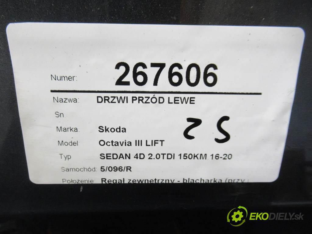 Skoda Octavia III LIFT  2019 110 kW SEDAN 4D 2.0TDI 150KM 16-20 2000 Dvere predný ľave  (Ostatné)