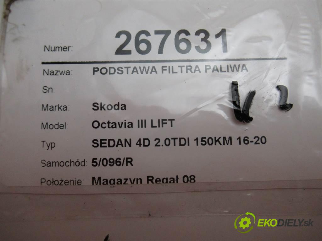 Skoda Octavia III LIFT  2019 110 kW SEDAN 4D 2.0TDI 150KM 16-20 2000 obal filtra paliva 5Q0127399FM (Kryty palivové)