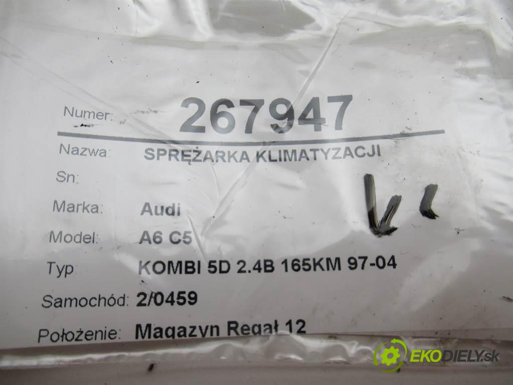 Audi A6 C5  1998 121 kW KOMBI 5D 2.4B 165KM 97-04 2400 Kompresor klimatizácie  (Kompresory klimatizácie)