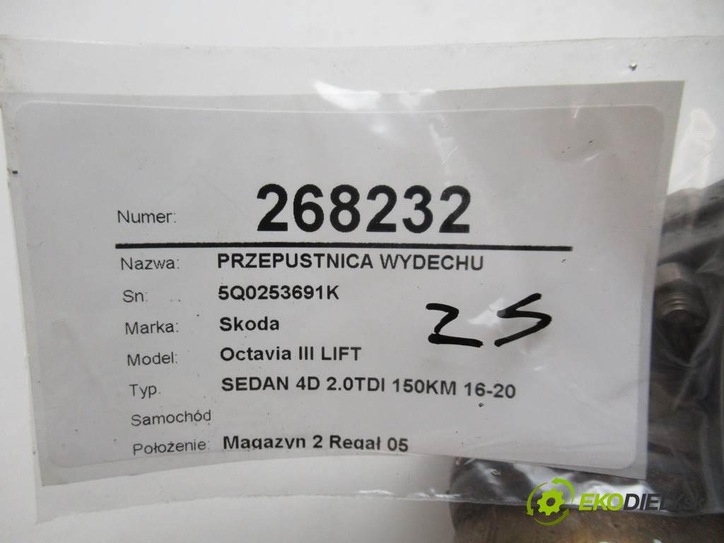 Skoda Octavia III LIFT    SEDAN 4D 2.0TDI 150KM 16-20  škrtíci klapka 5Q0253691K