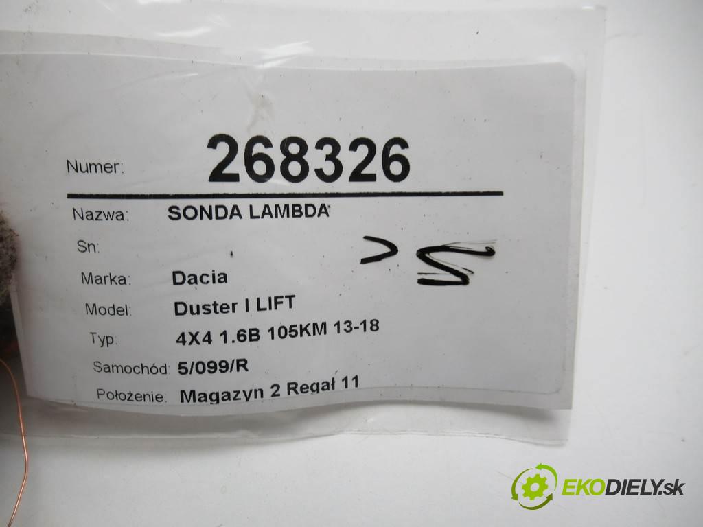 Dacia Duster I LIFT  2015 77KW 4X4 1.6B 105KM 13-18 1600 sonda lambda H8200437489 (Lambda sondy)