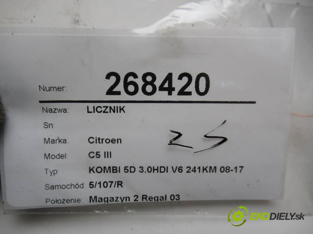 Citroen C5 III  2010 177 kW KOMBI 5D 3.0HDI V6 241KM 08-17 3000 Prístrojovka 9666326880 9682386677 (Prístrojové dosky, displeje)