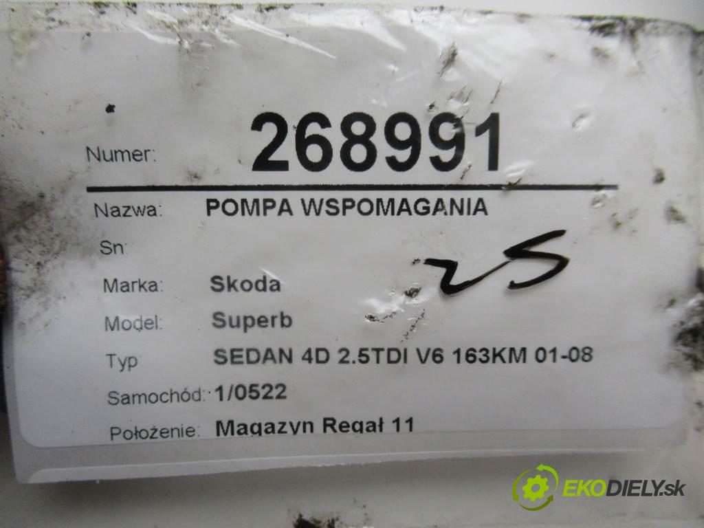 Skoda Superb  2006  SEDAN 4D 2.5TDI V6 163KM 01-08 2500 Pumpa servočerpadlo 3B0422154K (Servočerpadlá, pumpy riadenia)