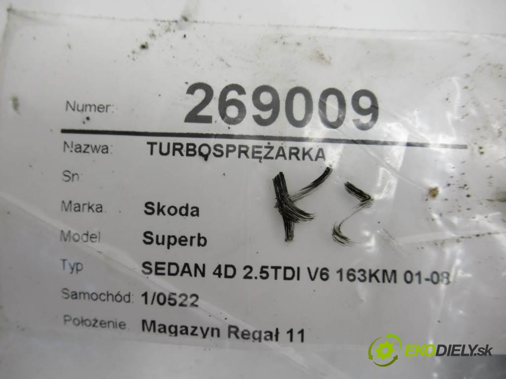 Skoda Superb  2006  SEDAN 4D 2.5TDI V6 163KM 01-08 2500 Turbodúchadlo,turbo 3-50303-3 (Turbodúchadlá (kompletné))