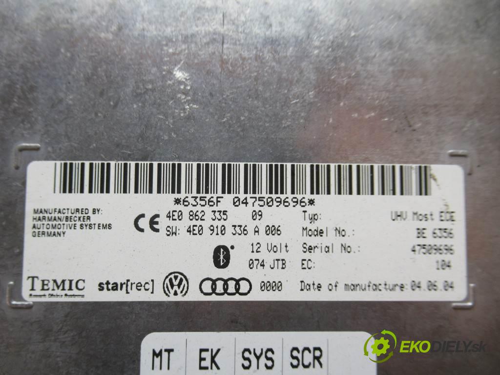 Audi A6 C6    SEDAN QUATTRO 3.0TDI 211KM 04-08  Modul bluetooth 4E0862335 (Ostatné)