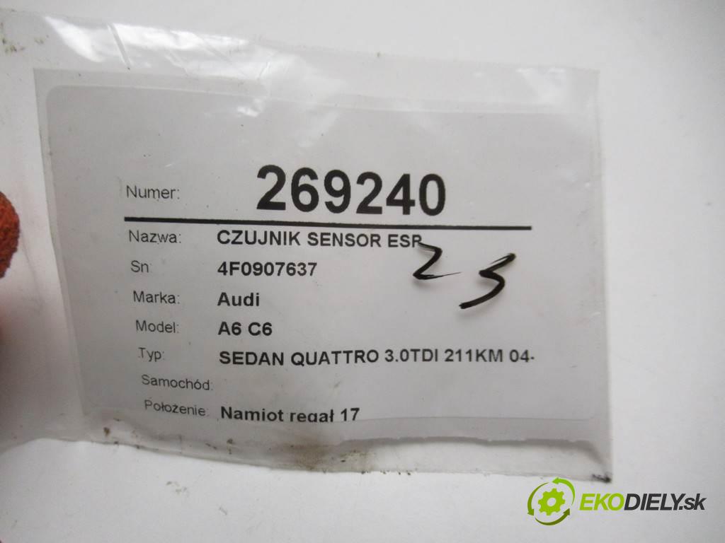 Audi A6 C6    SEDAN QUATTRO 3.0TDI 211KM 04-08  Snímač senzor ESP 4F0907637 (Snímače)