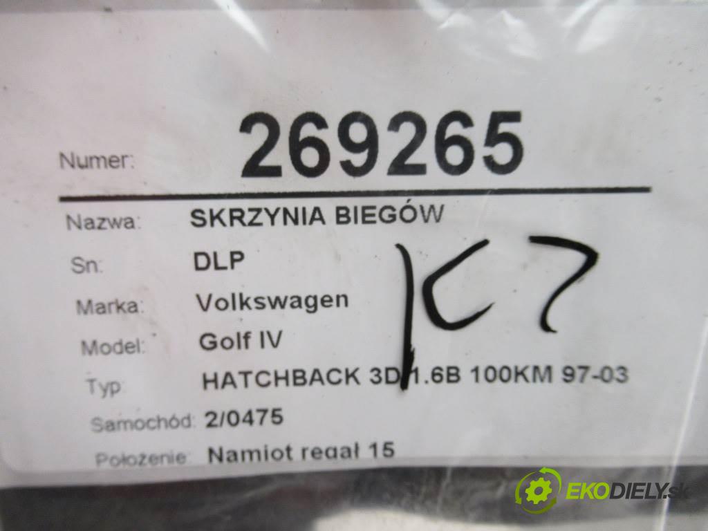 Volkswagen Golf IV  1998 74 kW HATCHBACK 3D 1.6B 100KM 97-03 1600 Prevodovka - DLP (Prevodovky)