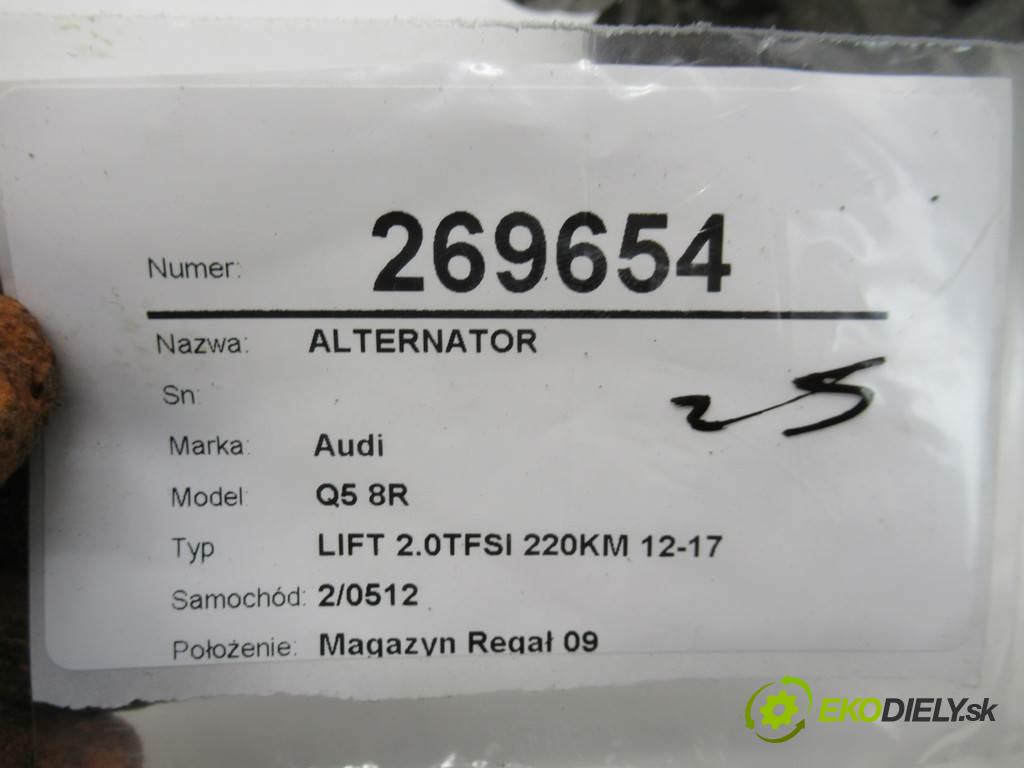 Audi Q5 8R  2017 165 kW LIFT 2.0TFSI 220KM 12-17 2000 Alternátor 06H903018M (Alternátory)