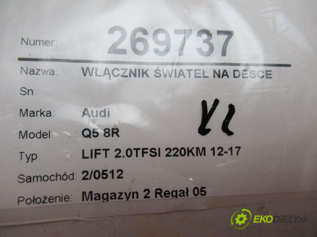 Audi Q5 8R  2017 165 kW LIFT 2.0TFSI 220KM 12-17 2000 spínač světel na přístrojové desce 8K0941531AS (Ovládaní topení a přepínače)