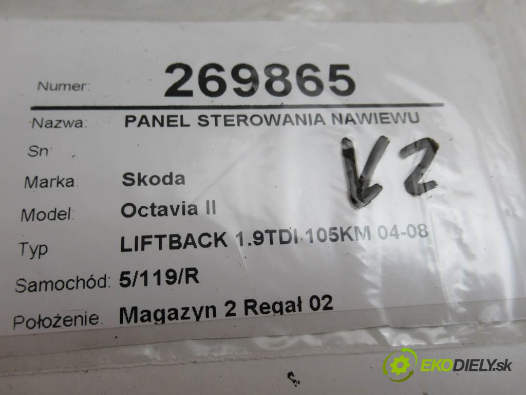 Skoda Octavia II  2007 77 kW LIFTBACK 1.9TDI 105KM 04-08 1900 Panel ovládania kúrenia 1Z0820045A (Prepínače, spínače, tlačidlá a ovládače kúrenia)