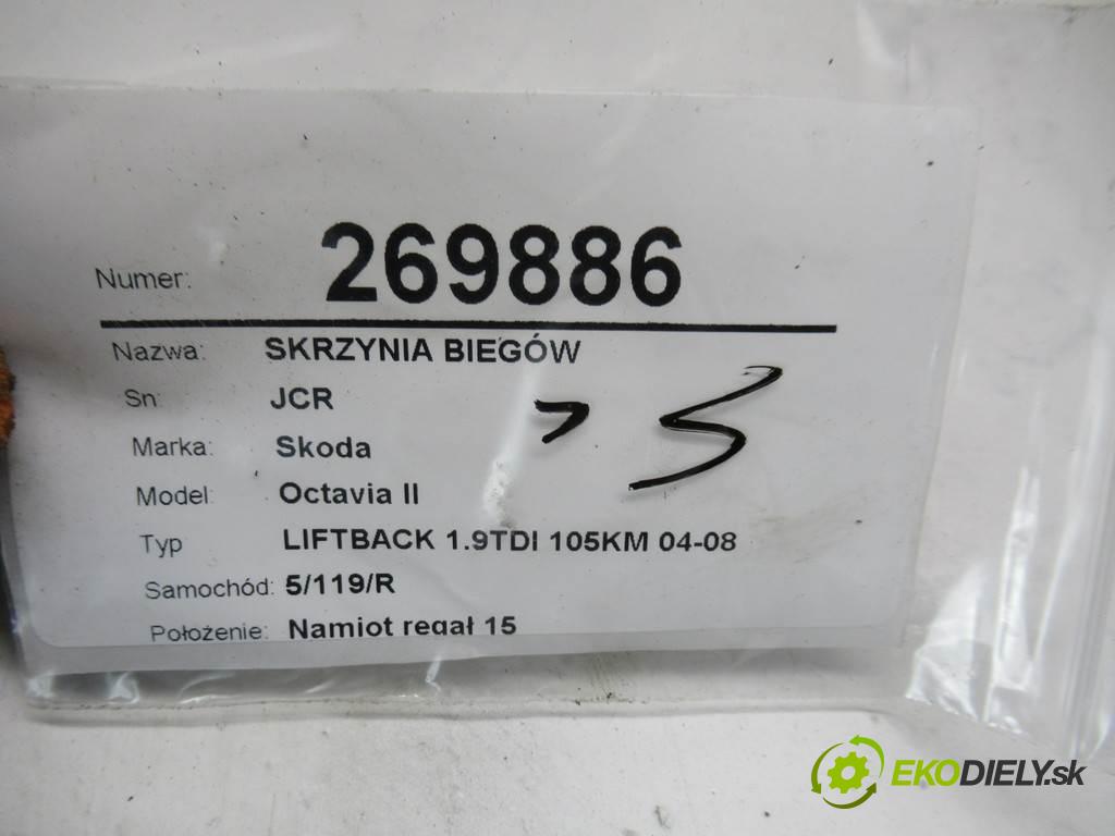 Skoda Octavia II  2007 77 kW LIFTBACK 1.9TDI 105KM 04-08 1900 Prevodovka - JCR (Prevodovky)