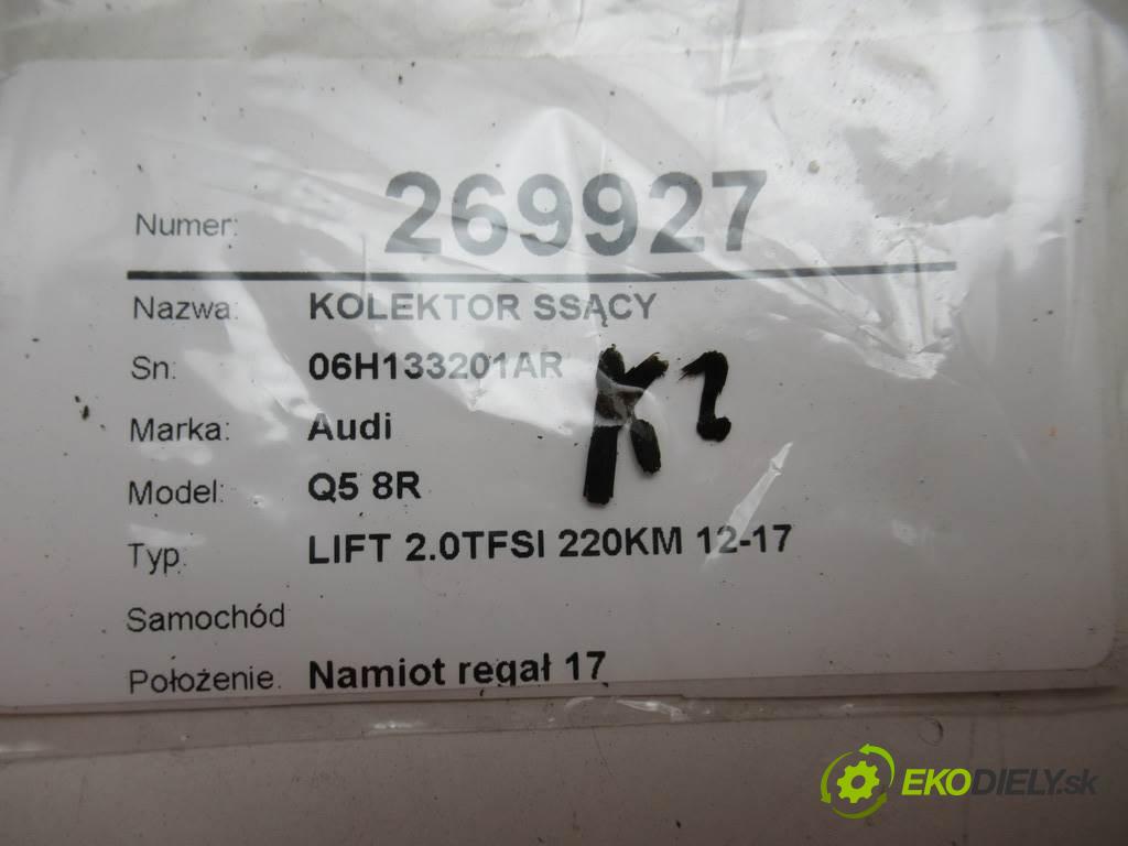 Audi Q5 8R    LIFT 2.0TFSI 220KM 12-17  Potrubie sacie, sanie 06H133201AR (Sacie potrubia)