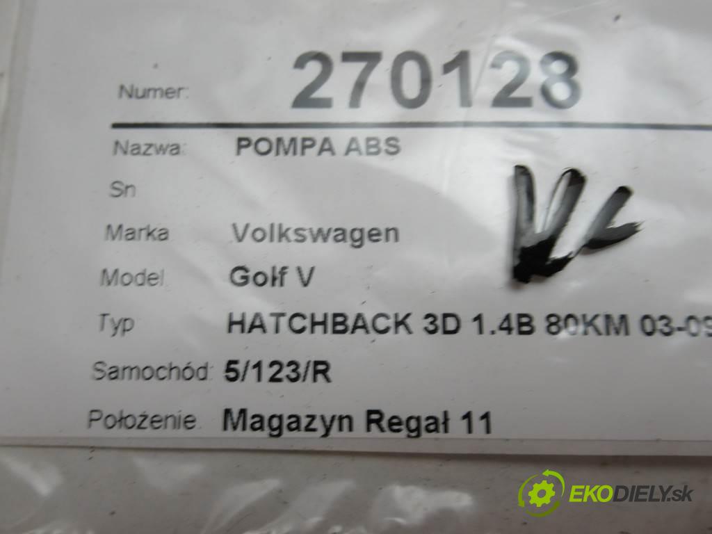 Volkswagen Golf V  2008 59 kW HATCHBACK 3D 1.4B 80KM 03-09 1400 Pumpa ABS 1K0614517BD (Pumpy ABS)