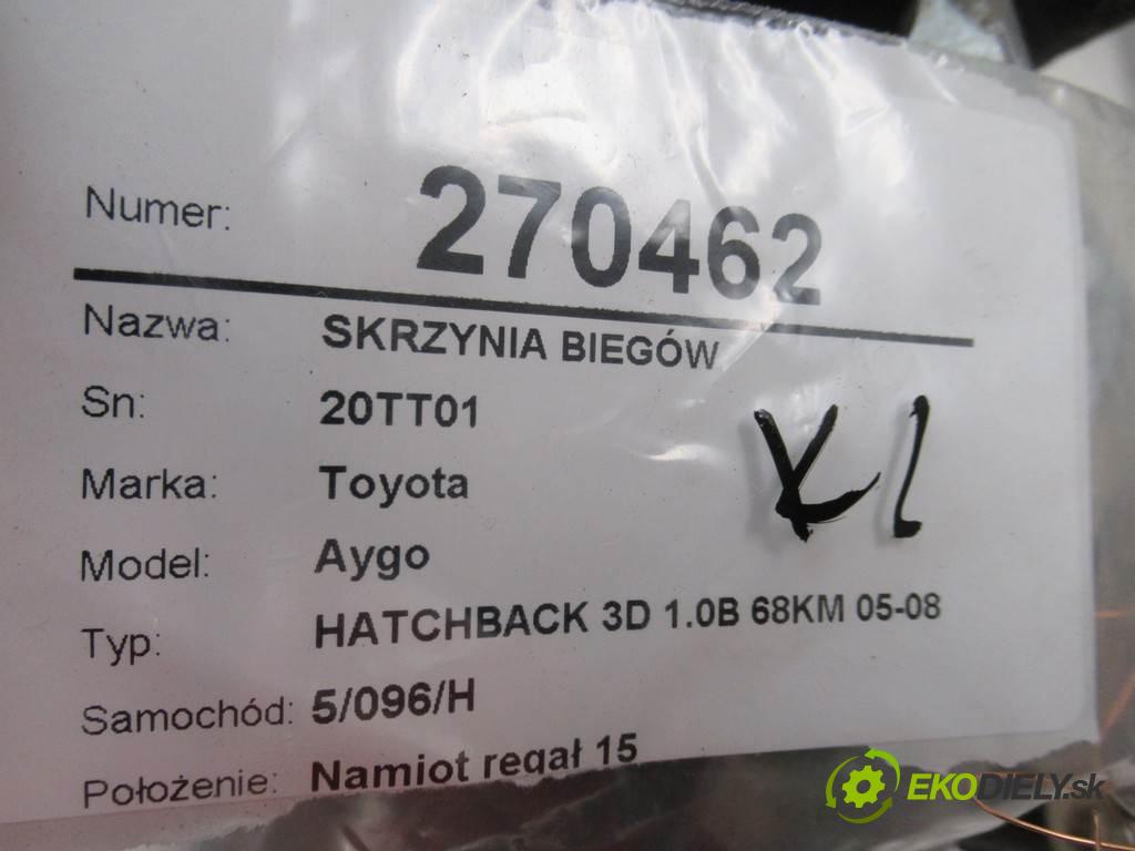 Toyota Aygo  2006 50 kW HATCHBACK 3D 1.0B 68KM 05-08 1000 Prevodovka - 20TT01 (Prevodovky)