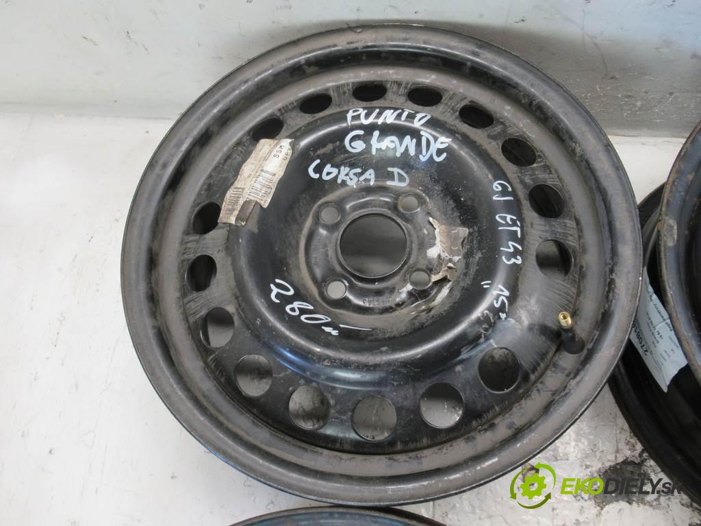 Fiat Grande Punto    15 6J 4X100 ET43  disky plechové - 15  (Plechové)
