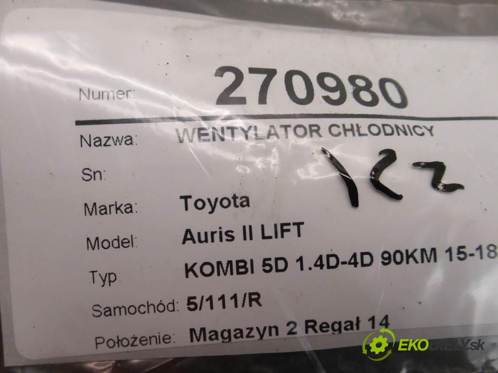 Toyota Auris II LIFT  2017 66 kW KOMBI 5D 1.4D-4D 90KM 15-18 1400 ventilátor chladiče MF422750-7640 (Ventilátory)