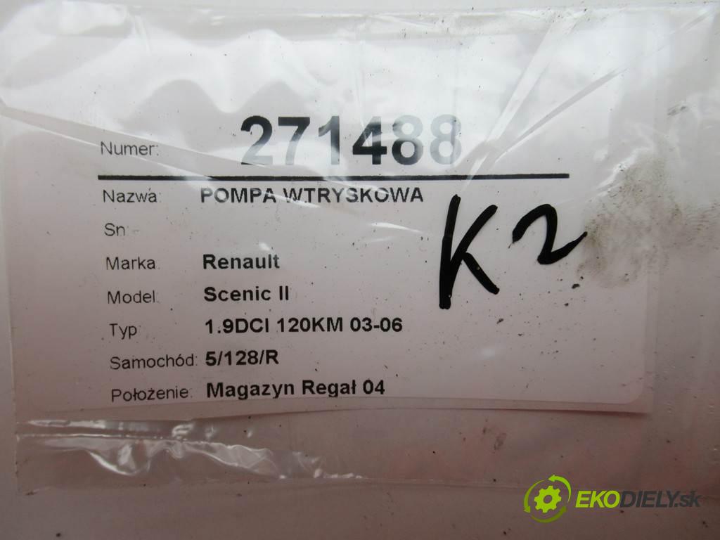 Renault Scenic II  2006 88 kW 1.9DCI 120KM 03-06 1900 Pumpa vstrekovacia 8200108225 (Vstrekovacie čerpadlá)