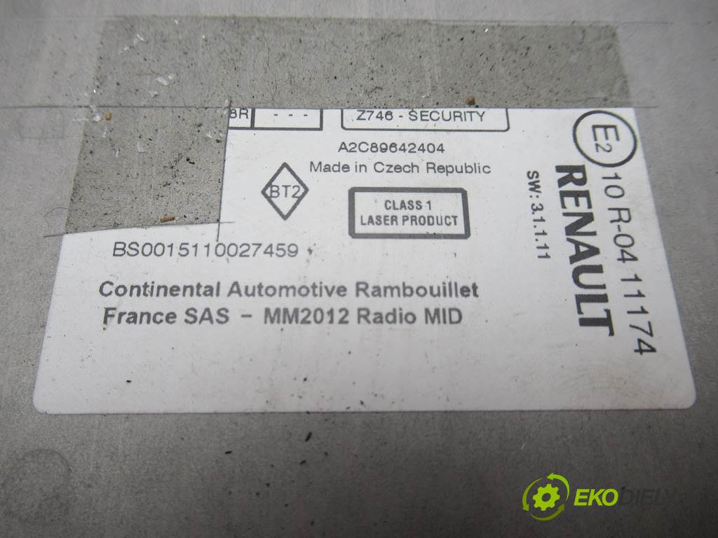 Renault Megane III  2014 81 kW LIFT KOMBI 5D 1.5DCI 110KM 08-15 1500 RADIO bluetooth A2C89642404