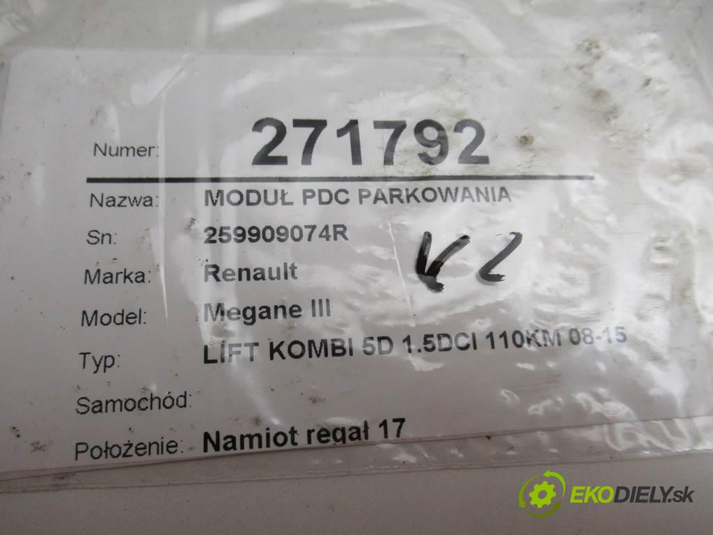 Renault Megane III    LIFT KOMBI 5D 1.5DCI 110KM 08-15  modul PDC - 259909074R (Ostatní)