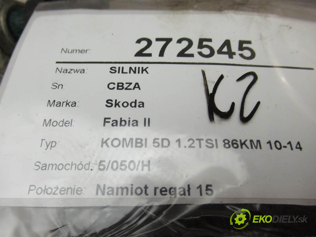 Skoda Fabia II  2013 63 kW KOMBI 5D 1.2TSI 86KM 10-14 1200 motor CBZA (Motory (kompletní))