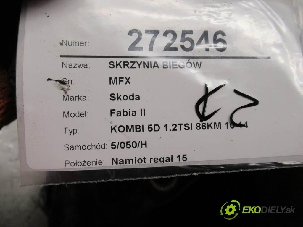 Skoda Fabia II  2013 63 kW KOMBI 5D 1.2TSI 86KM 10-14 1200 Prevodovka - MFX (Prevodovky)