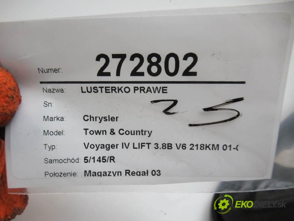 Chrysler Town & Country  2005 153 kW Voyager IV LIFT 3.8B V6 218KM 01-07 3800 Spätné zrkadlo pravé  (Ostatné)