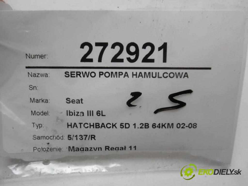 Seat Ibiza III 6L  2004 47 kW HATCHBACK 5D 1.2B 64KM 02-08 1200 Posilovač Pumpa brzdová 6Q1614105R (Posilňovače bŕzd)