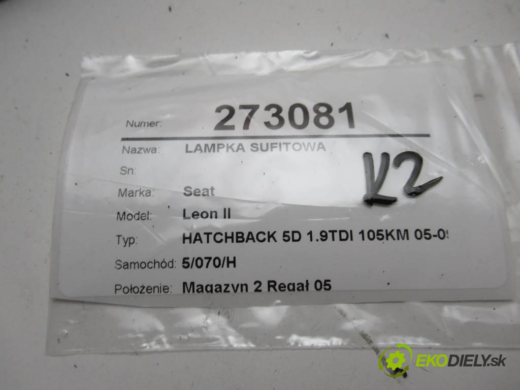 Seat Leon II  2007 77KW HATCHBACK 5D 1.9TDI 105KM 05-09 1900 svetlo stropné 5P0947105 (Osvetlenie interiéru)