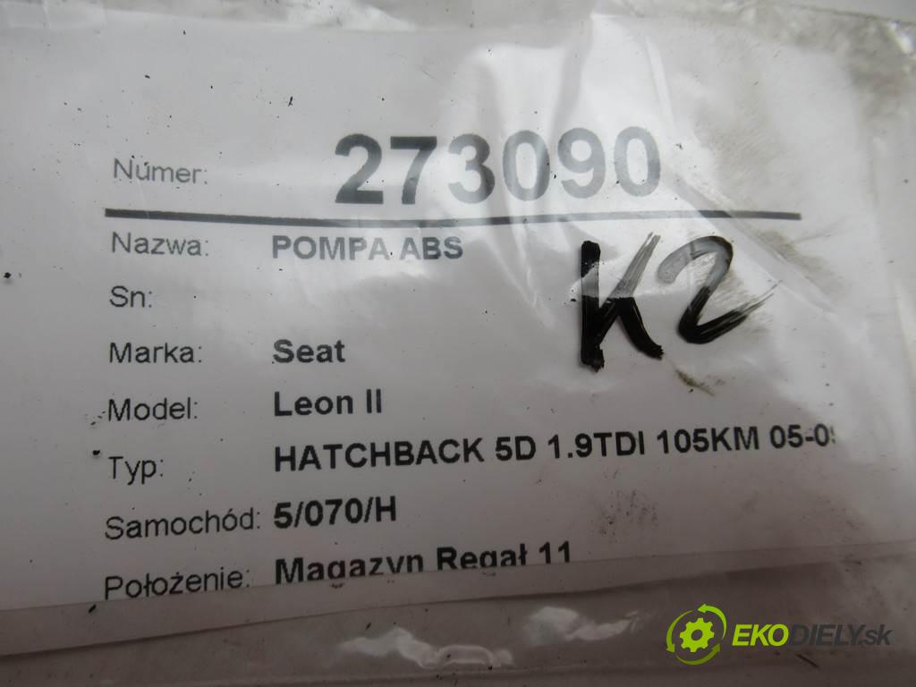 Seat Leon II  2007 77KW HATCHBACK 5D 1.9TDI 105KM 05-09 1900 pumpa ABS 100207-01074 (Pumpy brzdové)