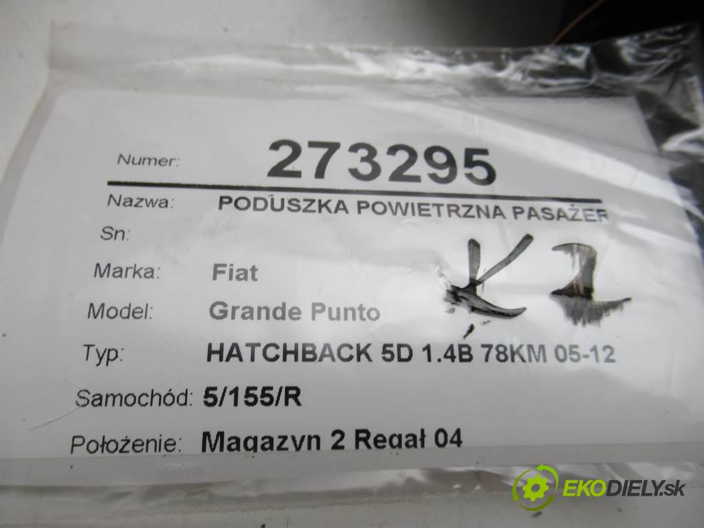 Fiat Grande Punto  2007 57 kW HATCHBACK 5D 1.4B 78KM 05-12 1400 AirBag - spolujezdce 00517541130 (Airbagy)