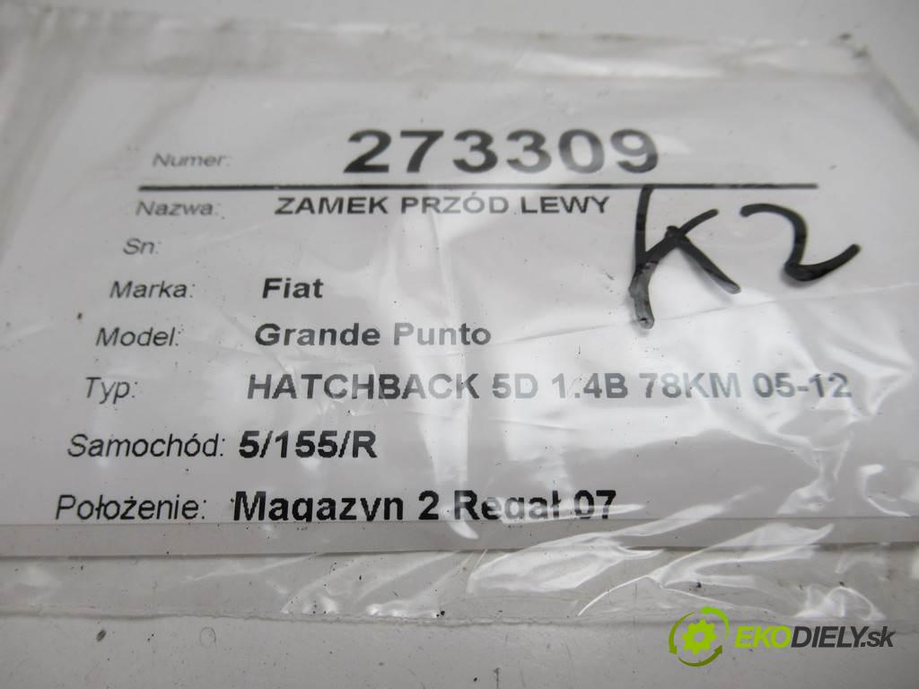 Fiat Grande Punto  2007 57 kW HATCHBACK 5D 1.4B 78KM 05-12 1400 zámok přední část levý 51797557