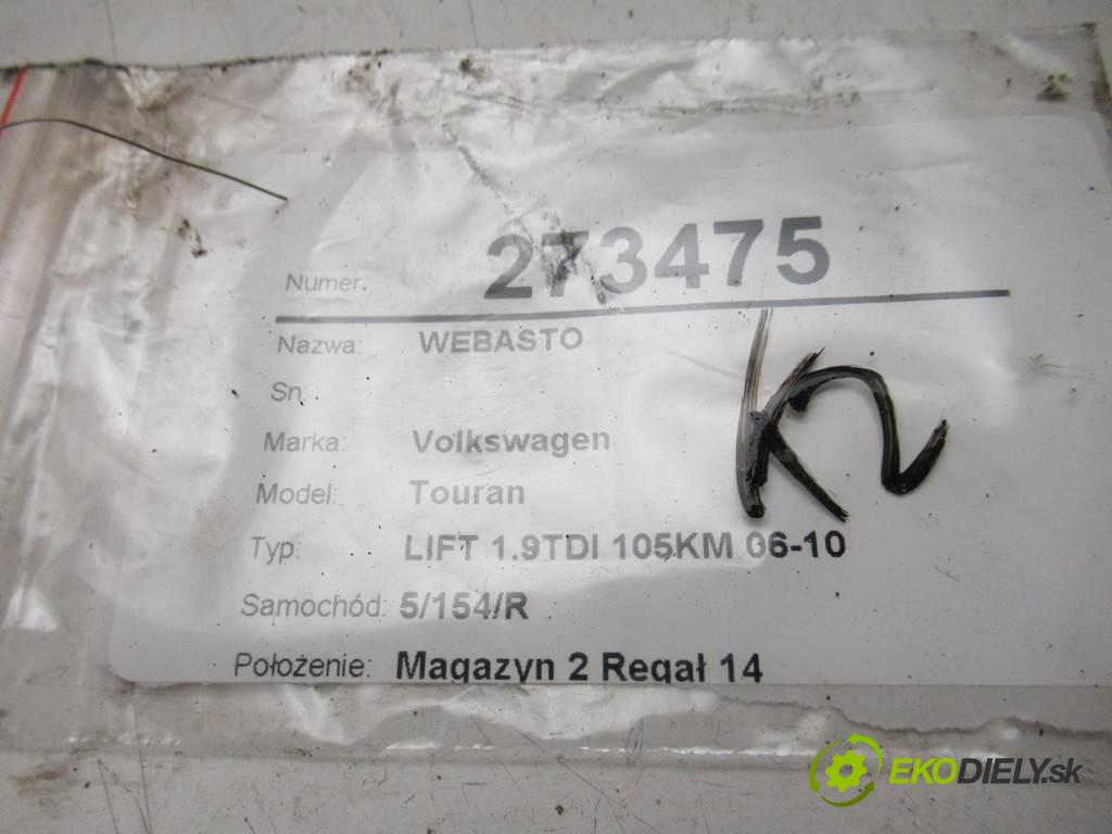 Volkswagen Touran  2010 77 kW LIFT 1.9TDI 105KM 06-10 1900 Webasto 1K0815065AG (Webasto ohřívače)
