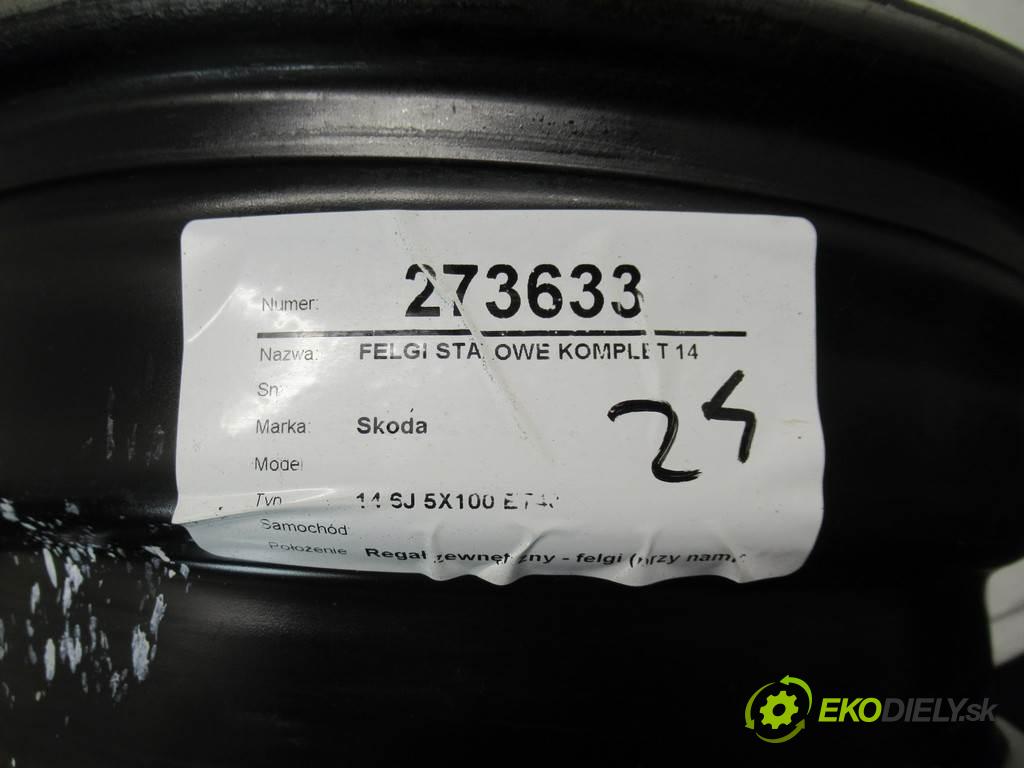 Skoda     14 6J 5X100 ET43  disky plechové - 14  (Plechové)