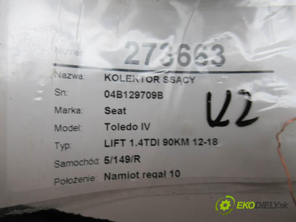 Seat Toledo IV  2016  LIFT 1.4TDI 90KM 12-18 1400 potrubí sání 04B129709B (Sací potrubí)