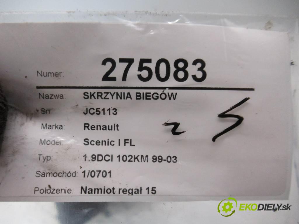 Renault Scenic I FL  2000 75 kW 1.9DCI 102KM 99-03 1900 Prevodovka - JC5113 (Prevodovky)