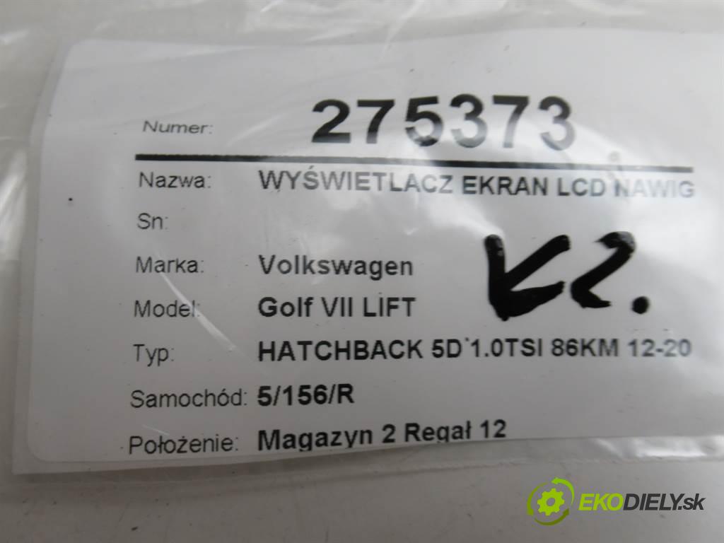 Volkswagen Golf VII LIFT  2017 63 kW HATCHBACK 5D 1.0TSI 86KM 12-20 1000 Displej plátno LCD mavigace 5G6919605