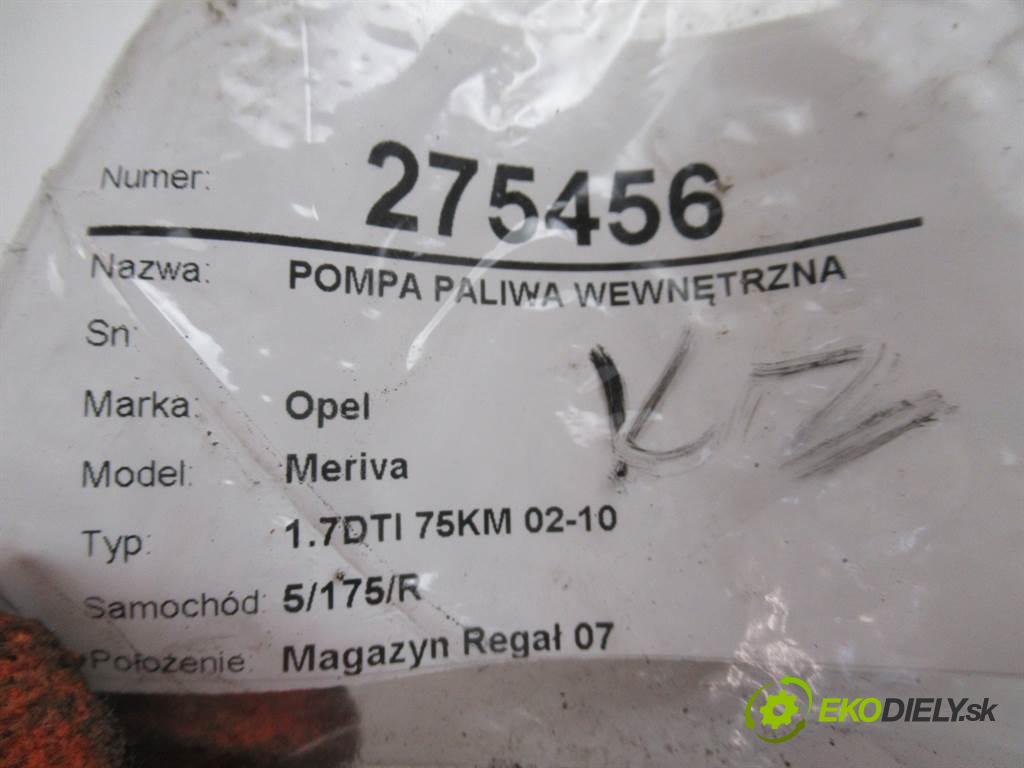 Opel Meriva  2004 55kw 1.7DTI 75KM 02-10 1686 Pumpa paliva vnútorná 13153862 (Palivové pumpy, čerpadlá, plaváky)