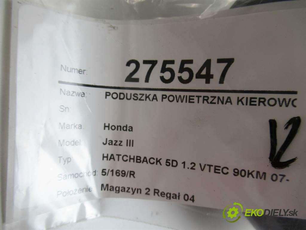 Honda Jazz III  2009 66 kW HATCHBACK 5D 1.2 VTEC 90KM 07-14 1200 AirBag - volantu 77800-TF0-E81 (Airbagy)