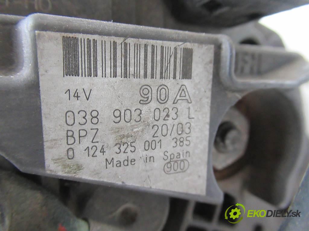 Seat Ibiza III 6L  2003 96 kW HATCHBACK 3D 1.9TDI 130KM 02-08 1900 Alternátor 038903023L (Alternátory)