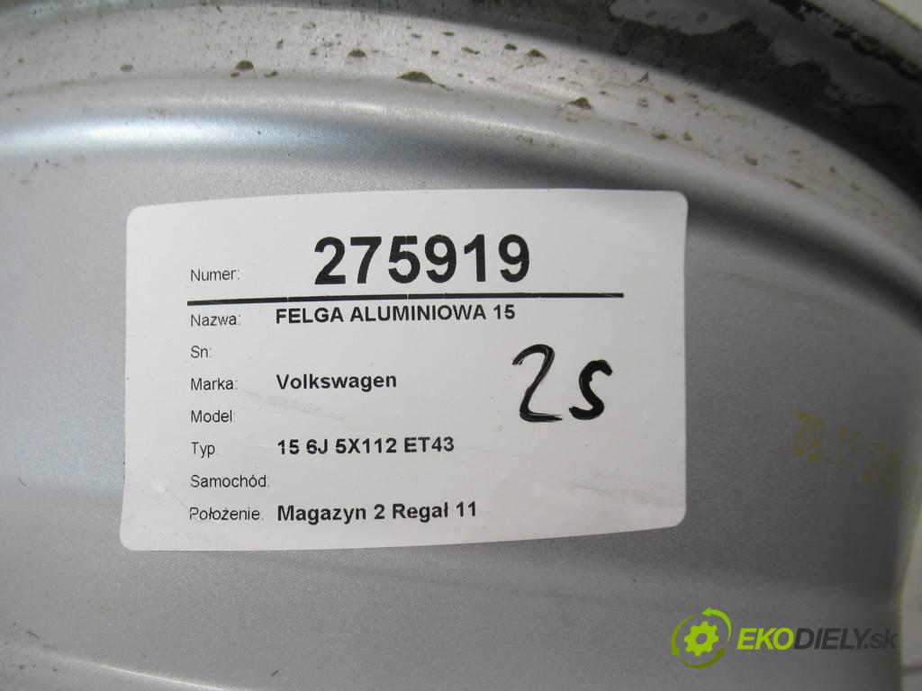 Volkswagen     15 6J 5X112 ET43  disk - 15  (Hliníkové)