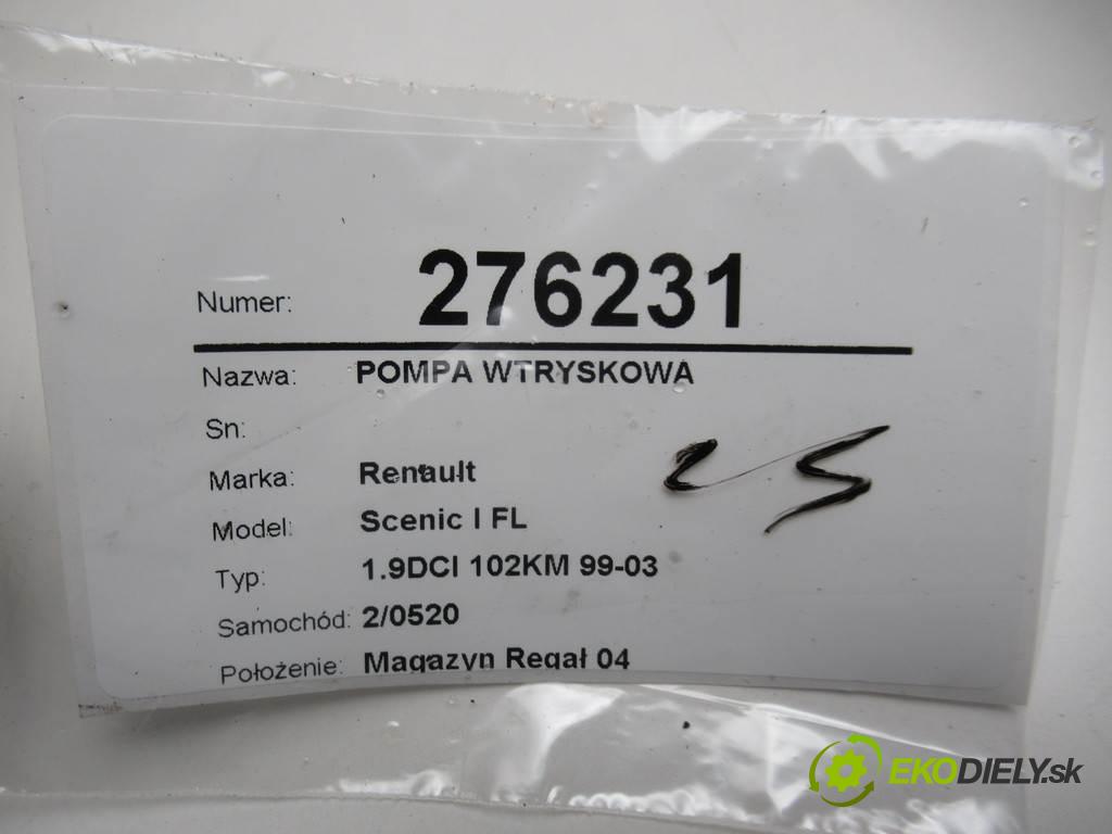 Renault Scenic I FL  2000 75 kW 1.9DCI 102KM 99-03 1900 Pumpa vstrekovacia 7700111010 (Vstrekovacie čerpadlá)