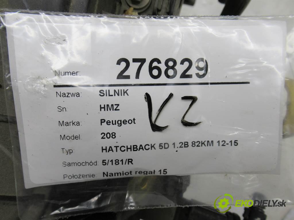 Peugeot 208  2013 60 kW HATCHBACK 5D 1.2B 82KM 12-15 1200 motor HMZ (Motory (kompletní))